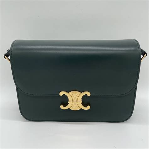 celine triomphe bag green